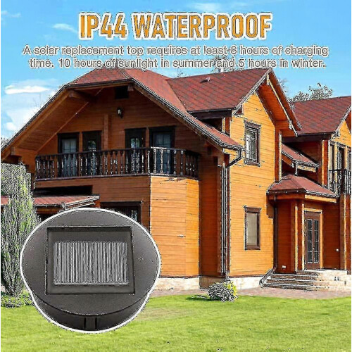 4-Piece Solar Light Replacement Set with LED Bulbs, Solar Top Light Cover, LED Solar Panel Lantern Replacement 2