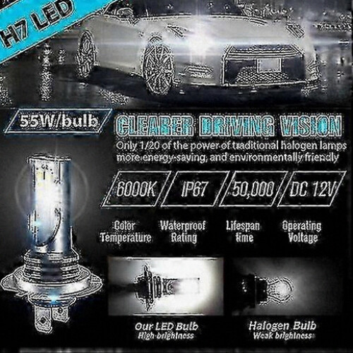 Κιτ λαμπτήρων προβολέων LED 4x H7 - 220W, 6000LM, λευκό ημέρας 6000K για μεγάλη/χαμηλή 2