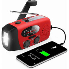 Emergency Hand Crank Radio with LED Flashlight, AM/FM NOAA Portable Weather Radio