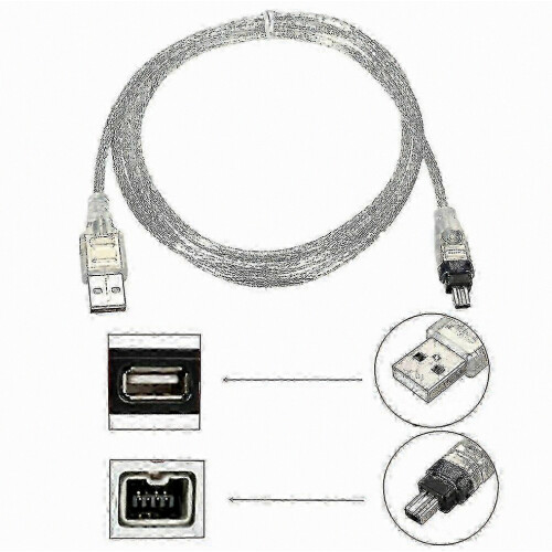 For Mini Dv Minidv Usb Data Cable Firewire Ieee 1394 Hdv Camcorder To Edit Pc 1