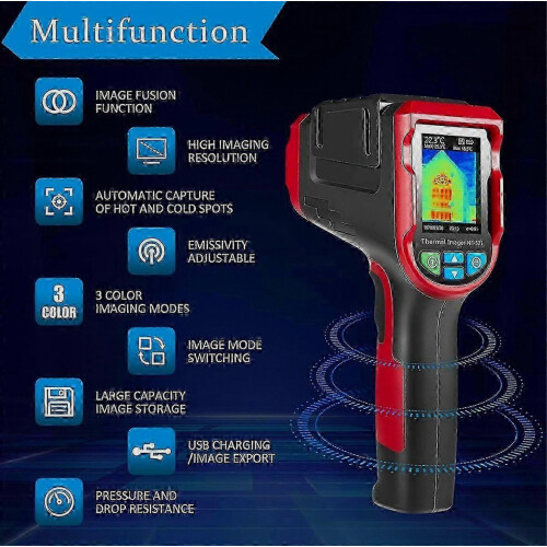 Tragbare Infrarot-Wärmebildkamera mit Digitalanzeige und Temperatursensor 1
