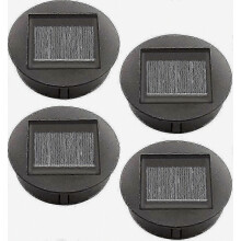 Tacar Athsholáthair Solais Gréine 4 phíosa le Bolgáin LED, Clúdach Barrsholais Gréine, Athsholáthar Lanntair Painéil Gréine LED