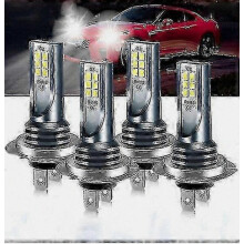 4x Tacar Bolgán Ceannlampa H7 LED - 220W, 6000LM, 6000K Bán Solas an Lae le haghaidh Léasa Arda/Íseal
