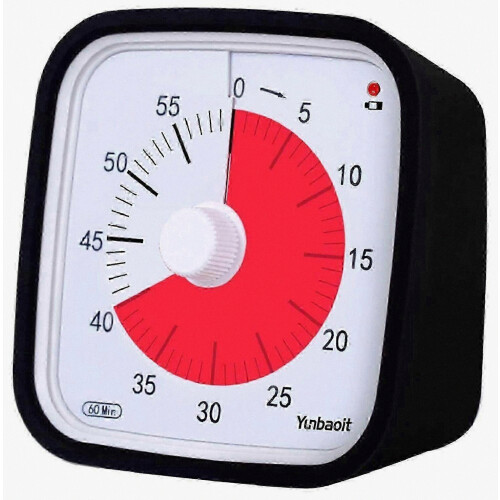 Yunbaoit Vt01 Visual Timer with Night Light, 60 Minute Countdown Timer, Silent Time Management Tool for Kids & Adults