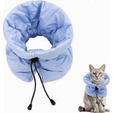 Collar de recuperación suave y ajustable para gatos, cono impermeable para gatos, gatitos y cachorros después de una cirugía para evita