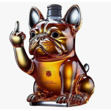 Witzige Whiskeyflasche mit französischer Bulldogge – Bellende Whiskeyflasche, einzigartiges Geschenk für Männer, Väter und Hausbar-Lieb