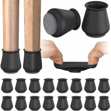 16pcs Silicone Chair Leg Floor Protectors, Non-Slip Furniture Pads with Felt Bottom for Floor Protection