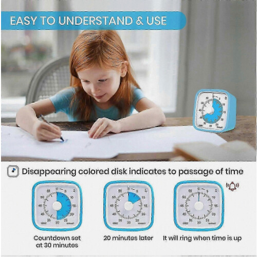 Yunbaoit Vt01 Visual Timer with Night Light, 60 Minute Countdown Timer, Silent Time Management Tool for Kids & Adults 1