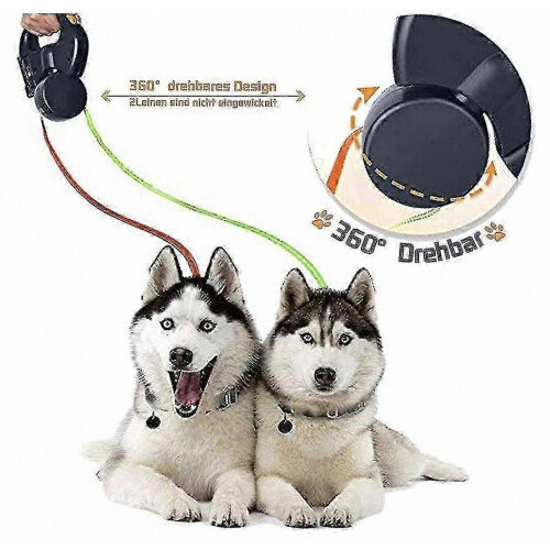 Double Retractable Leash For 2 Dogs 2