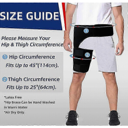 Hip Brace For Sciatica Pain Relief Hamstring Compression Sleeve Groin Brace Si Belt Adjustable Support For Si Joint, Sciatic Nerve, Hip 2