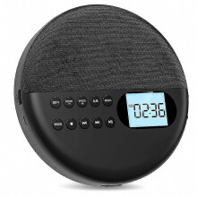Portable Cd Player, Bluetooth Cd Player With Speakers Rechargeable Cd Player Asp Lcd Display With Aux Cable For Car