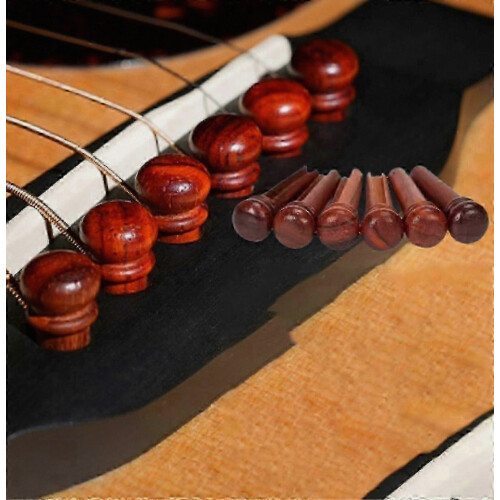 6 Pieces Cocobolo Guitar Bridge Pins for Enhanced String Instruments 1