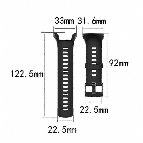 Durable Silicone Replacement Strap for Suunto 5 Smartwatch 2