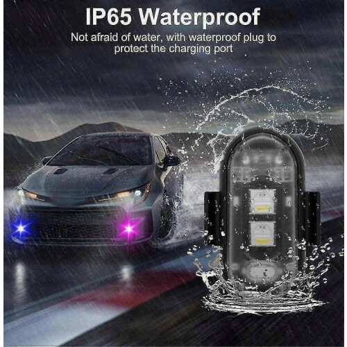 4pcs Wireless LED Strobe Lights with Remote, 8 Colors 2