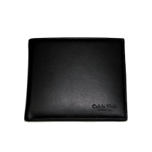 Calvin Klein Leather Wallet with Coin Purse Black