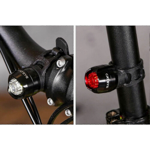 Σετ φώτων ποδηλάτου LED CatEye Orb εμπρός & πίσω, γυαλισμένα μαύρα 1