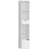 Tall Narrow 6-Shelf Bookcase – White 1