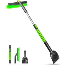Snow Brush with Ice Scraper 45 inch Extendable 360 Degree