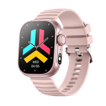 (Pink) Smart Watch Flashlight Body Temperature Monitor BT Call Smartwatch Fitness Clocks Waterproof Sports Watches for Women