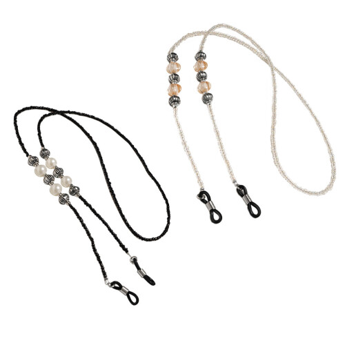 Vintage Beaded Eyeglass Strap Holder 2 Pcs