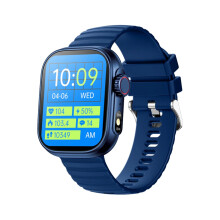 (Blue) Smart Watch Flashlight Sports Fitness Heart Rate Bracelet Temperature Waterproof Women Smartwatch