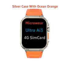 Smartwatch-4G SIM Card Android 2.2'' Amoled AI Health Monitoring- 180 Rotary Camera