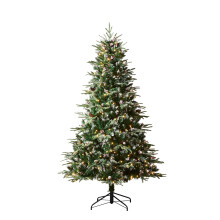 WeRChristmas Pre-Lit Frosted Norwegian Spruce Christmas Tree, 350 Warm White LED Lights, Green, 6 ft / 1.8 m