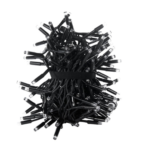 WeRChristmas PRO Series LED Cluster Lights, Black Cable, Multi Colour, 5 m