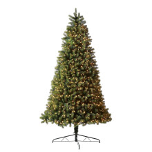 Pre-Lit Mixed Pine Half Christmas Tree, 7ft