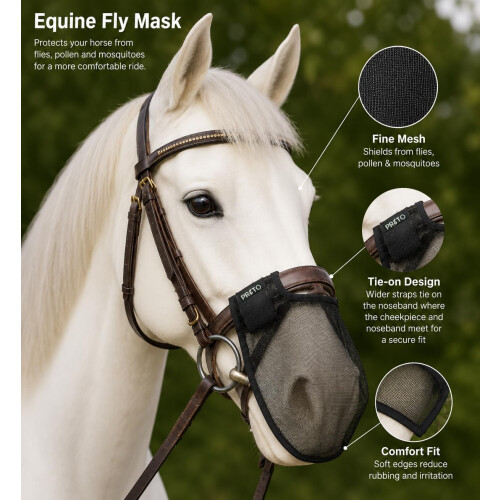 Horse Nose Fly Net Mask Large 1