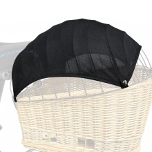 Pets Bicycle Basket Awning, Foldable Dogs Protective Net Sun Shade Cover with Quick Install Clips for Small Cats and Dog