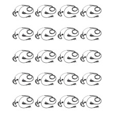 20X Auricolare A Forma di Auricolare PTT MIC A 2 Pin con Microfono per Radio Kenoux Puxing Wouxun
