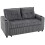 2-Seater Click-Clack Sofa Bed – Charcoal Grey 1