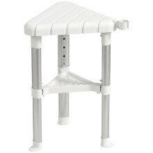 Adjustable Aluminium Shower Stool with Shelf