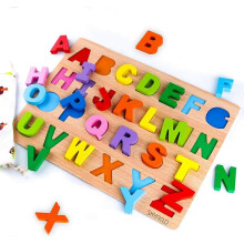 Puzzle in legno con l'alfabeto, giocattolo educativo per lo sviluppo precoce di bambini e bambine dai 2 ai 6 anni.