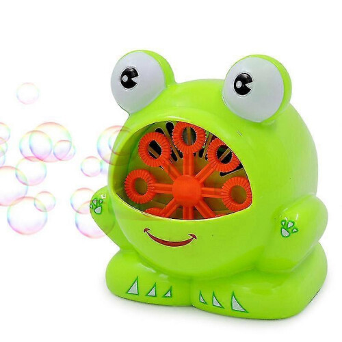 Cute Frog Automatic Bubble Machine Toy Gun Blower