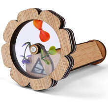 Nuovo caleidoscopio magico con fiori, fai da te in legno, giocattolo educativo per bambini.