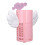 Automatic Electric Bubble Blower Multi Holes Wings Shape Music LED with Solution Pink L 2