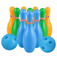 Kids Plastic Bowling Ball Set Educational Funny Toy for Children Toddlers Random Color