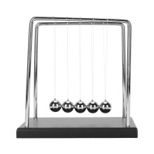 Swinging Pendulum Balance Balls Stress Relief Desk Toy Wood Base