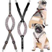 2er-Pack Windelhalter für Hunde, Bauchbänder, halten die Windel an Ort und Stelle, für kleine und mittlere Hunde, Schwarz/Braun