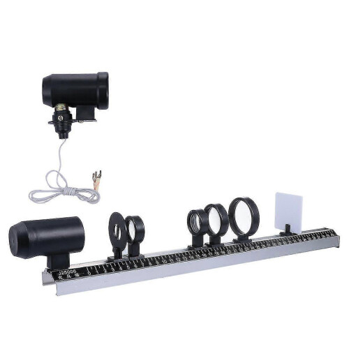9Pcs Optical Experiment Equipment Set with Platform Black 50X8cm