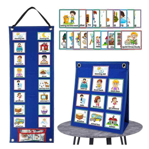 Kids Daily Calendar & Visual Schedule Chart for School