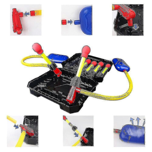 Kids Pneumatic Pedal Rocket Launcher Toy Flash Interactive 2