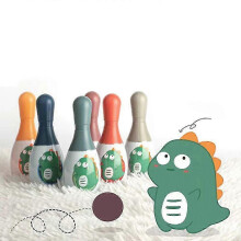 Set da bowling per bambini con numeri stampati a cartoni animati, ideale per attività di gioco al chiuso e all'aperto.