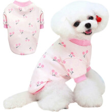 Jersey de invierno para perros pequeños, ideal para cachorros y gatitos. Ropa de abrigo para mascotas. Rosa claro, talla XS.