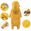 Impermeable ligero con capucha para perros de 4 patas, color amarillo. 2