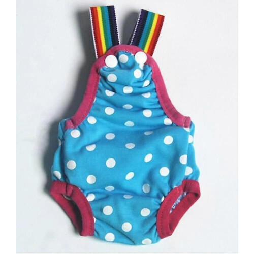 Suspender Sanitary Pants for Small Dog Blue L 2