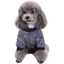 Suéter de punto grueso y suave para perros, cálido para el invierno, color azul marino, talla XS.