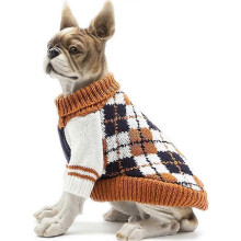 Suéter para perros y gatos con estampado de diamantes y cúrcuma S